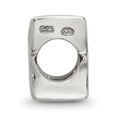 Sterling Silver 925 Polished Letter G Bead Solid Elegance by Sophia Jewelers